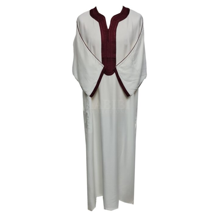 M3qs Jtt 001 High Quality Premium Cotton Habibi Collections Mens Morroccan 3 Quarter Sleeve Thobe Jubba Habibi Collections 190614