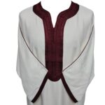 M3qs Jtt 001 High Quality Premium Cotton Habibi Collections Mens Morroccan 3 Quarter Sleeve Thobe Jubba Habibi Collections 190622