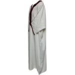 M3qs Jtt 001 High Quality Premium Cotton Habibi Collections Mens Morroccan 3 Quarter Sleeve Thobe Jubba Habibi Collections 190646