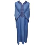 M3qs Jtt 005 High Quality Premium Cotton Habibi Collections Mens Morroccan 3 Quarter Sleeve Thobe Jubba Habibi Collections 201347