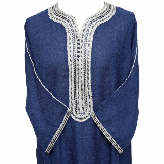 M3qs Jtt 013 High Quality Premium Cotton Habibi Collections Mens Morroccan 3 Quarter Sleeve Thobe Jubba Habibi Collections 191147