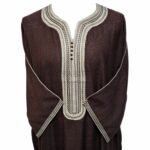 M3qs Jtt 014 High Quality Premium Cotton Habibi Collections Mens Morroccan 3 Quarter Sleeve Thobe Jubba Habibi Collections 192043