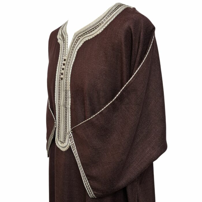 M3qs Jtt 014 High Quality Premium Cotton Habibi Collections Mens Morroccan 3 Quarter Sleeve Thobe Jubba Habibi Collections 192051