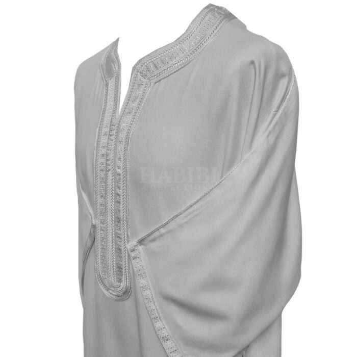 M3qs Jtt 021 High Quality Premium Cotton Habibi Collections Mens Morroccan 3 Quarter Sleeve Thobe Jubba Habibi Collections 1928