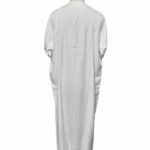 Moroccan Rich Cotton 3-Quarter Sleeve Thobe Off-White
