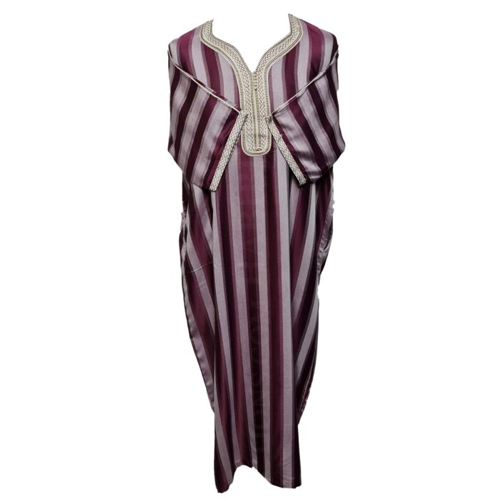 M3qs Rachchp 013 Moroccan Burgundy Cotton Blend Light Weight 3 Quarter Sleeve Thobe Jubba Dishdasha (1)