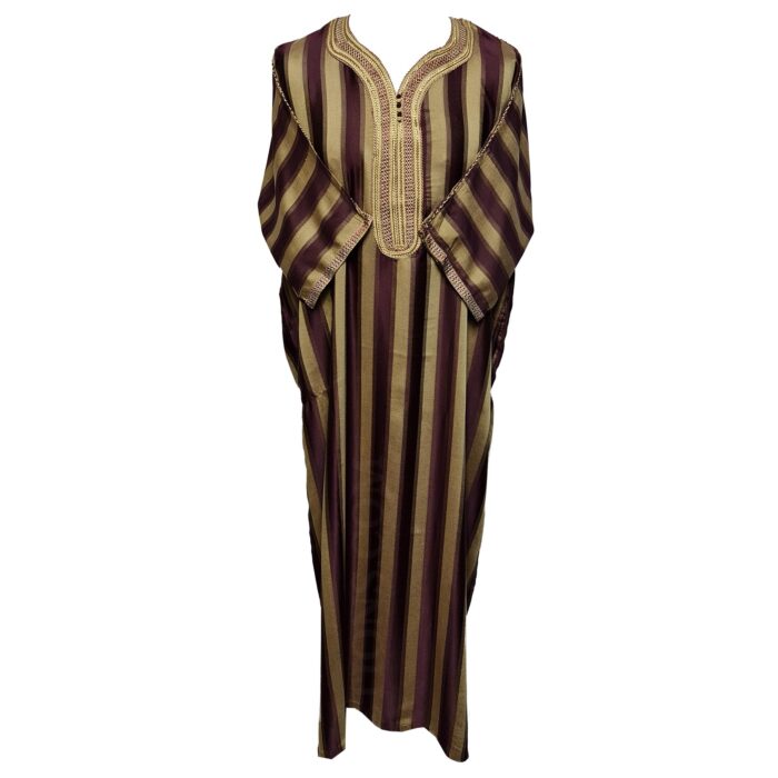 M3qs Rachchp 021 Moroccan Burgundy Cotton Blend Light Weight 3 Quarter Sleeve Thobe Jubba Dishdasha (1)