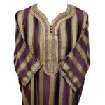 M3qs Rachchp 021 Moroccan Burgundy Cotton Blend Light Weight 3 Quarter Sleeve Thobe Jubba Dishdasha (2)