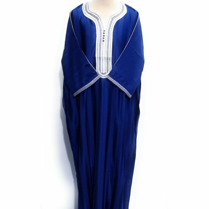 Moroccan Summer 3-Quarter Sleeve Royal Blue Thobe