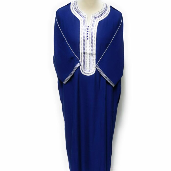Moroccan Summer 3-Quarter Sleeve Royal Blue Thobe