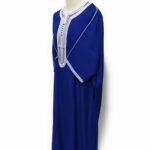Moroccan Summer 3-Quarter Sleeve Royal Blue Thobe