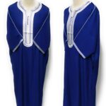 Moroccan Summer 3-Quarter Sleeve Royal Blue Thobe