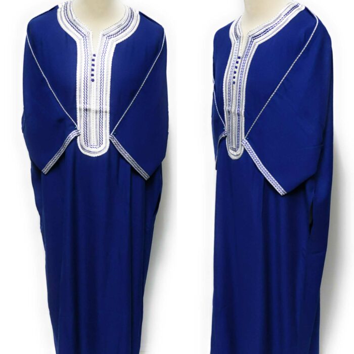 Moroccan Summer 3-Quarter Sleeve Royal Blue Thobe
