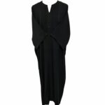 M3qs Zadblk 001 Men Moroccan 100% Cotton Black 3 Quarter Sleeves Thobe Jubba Kandora 191544