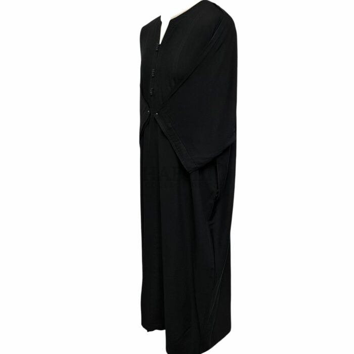 M3qs Zadblk 001 Men Moroccan 100% Cotton Black 3 Quarter Sleeves Thobe Jubba Kandora 191603