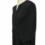 M3qs Zadblk 001 Men Moroccan 100% Cotton Black 3 Quarter Sleeves Thobe Jubba Kandora 191608