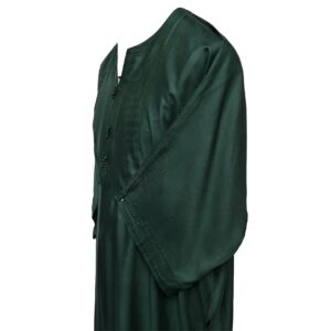 M3qsblk Azd 009 Men Moroccan 100% Cotton Dark Green 3 Quarter Sleeves Thobe Jubba Kandora 0508 204136