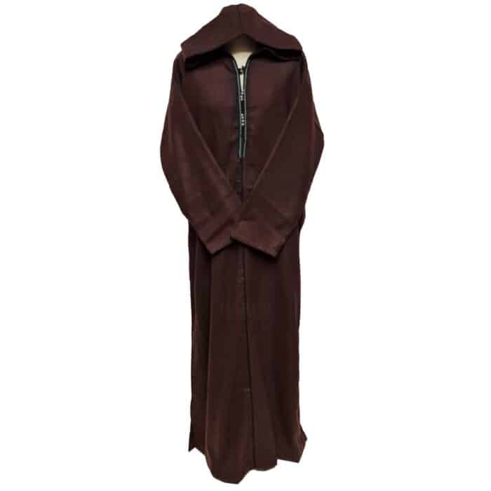 M5 Plus Size Moroccan Winter Wool Blend Brown Long Sleeve Hooded Thobe Djellaba (7)