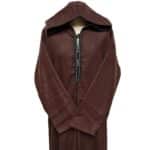 M5 Plus Size Moroccan Winter Wool Blend Brown Long Sleeve Hooded Thobe Djellaba (8)