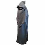 Mal100 005 Moroccan Super Soft Cashmere Wool Blend Grey Hooded Thobe Djellaba (26)