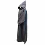 Mal100 010 Moroccan Super Soft Cashmere Wool Blend Grey Hooded Thobe Djellaba (21)