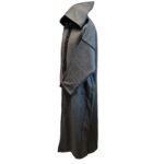 Mal100 011 Moroccan Super Soft Cashmere Wool Blend Grey Hooded Thobe Djellaba (21)