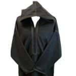 Mal100 016 Moroccan Super Soft Cashmere Wool Blend Grey Hooded Thobe Djellaba (12)