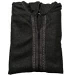 Mal100 016 Moroccan Super Soft Cashmere Wool Blend Grey Hooded Thobe Djellaba (14)