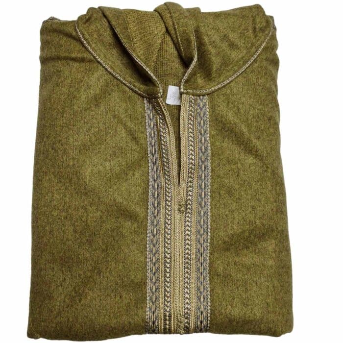 Mal100 018 Moroccan Super Soft Cashmere Wool Blend Beige Hooded Thobe Djellaba 6