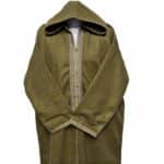 Mal100 018 Moroccan Super Soft Cashmere Wool Blend Beige Hooded Thobe Djellaba 8