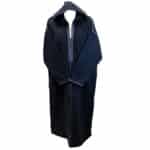 Mal100 020 Moroccan Super Soft Cashmere Wool Blend Navy Blue Hooded Thobe Djellaba (2)