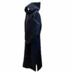 Mal100 020 Moroccan Super Soft Cashmere Wool Blend Navy Blue Hooded Thobe Djellaba (4)