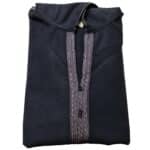 Mal100 020 Moroccan Super Soft Cashmere Wool Blend Navy Blue Hooded Thobe Djellaba (5)