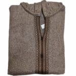 Mal100 120 Moroccan Super Soft Cashmere Wool Blend Beige Hooded Thobe Djellaba (2)