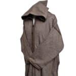 Mal100 120 Moroccan Super Soft Cashmere Wool Blend Beige Hooded Thobe Djellaba (3)