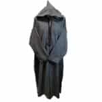 Mal101 004 Moroccan Super Soft Cashmere Wool Blend Grey Hooded Thobe Djellaba (24)