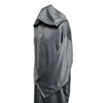 Moroccan Grey Cotton/Wool Blend Long Sleeve Hooded Jubba Thobe Djellaba