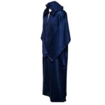 Malifa 0017 Mens Moroccan Hooded Navy Blue Cotton Wool Blend Thobe Long Sleeve 181120