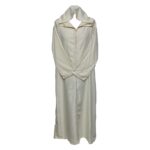 Malifa 0019 Mens Moroccan Hooded Cream Cotton Wool Blend Thobe Long Sleeve 180754