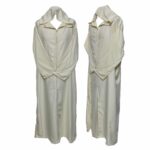 Malifa 0019 Mens Moroccan Hooded Cream Cotton Wool Blend Thobe Long Sleeve 180754 (2)