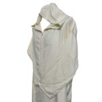 Malifa 0019 Mens Moroccan Hooded Cream Cotton Wool Blend Thobe Long Sleeve 180813