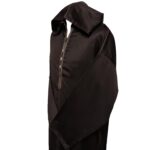 Malifa 005 Mens Moroccan Hooded Brown Cotton Wool Blend Thobe Long Sleeve 182529