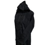 Malifawepic 22a Moroccan Women’s Black Cottonmalifa Wool Blend Long Sleeve Hooded Djellaba Jalabiya (4)