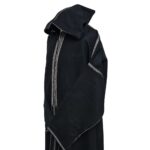 Malifawpc 001 Moroccan Super Warm Cashmere Wool Blend Black Hooded Thobe Djellaba (1)