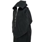 Malifawpc 002 Moroccan Super Warm Cashmere Wool Blend Black Hooded Thobe Djellaba (1)