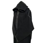 Malifawpc 005 Moroccan Super Warm Cashmere Wool Blend Black Hooded Thobe Djellaba (1)