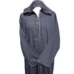 Malifawpc Bb1 Moroccan Grey Cotton Malifa Wool Blend Long Sleeve Hooded Jubba Thobe Djellaba (3)