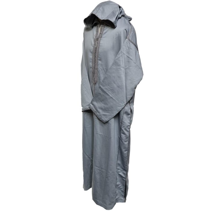 Malifawpc Cc1 Moroccan Grey Cotton Malifa Wool Blend Long Sleeve Hooded Jubba Thobe Djellaba (3)