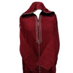 Malifawpc Ff1 Moroccan Maroon Cotton Malifa Wool Blend Long Sleeve Hooded Jubba Thobe Djellaba (1)