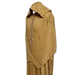 Malifawpc Gld35 Moroccan Gold Cotton Malifa Wool Blend Long Sleeve Hooded Jubba Thobe Djellaba (1)